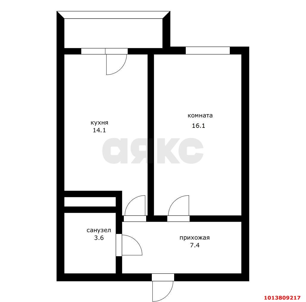 Фото №2: 1-комнатная квартира 42 м² - Краснодар, жилой комплекс Комфорт, ул. Селезнёва, 4/9