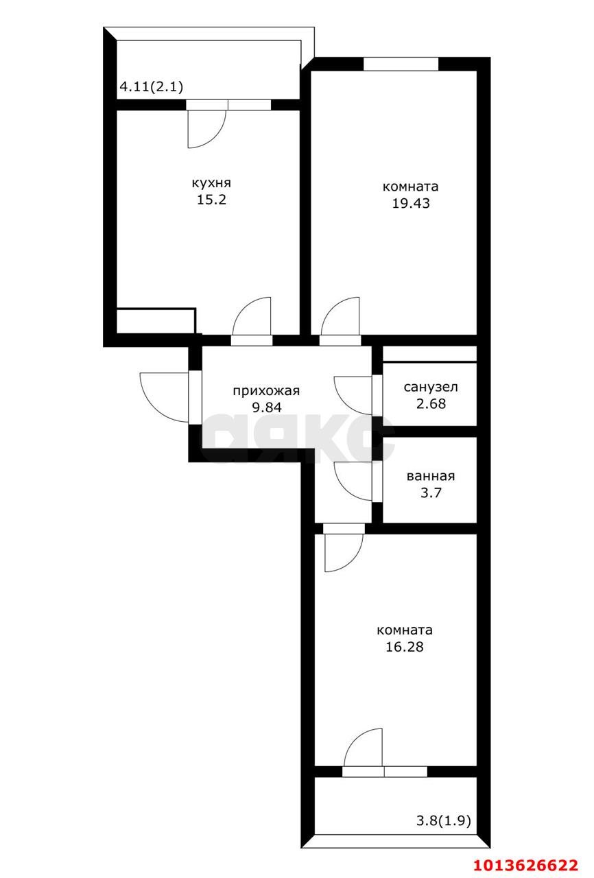 Фото №15: 2-комнатная квартира 75 м² - Краснодар, жилой комплекс Аврора, ул. имени Дзержинского, 95