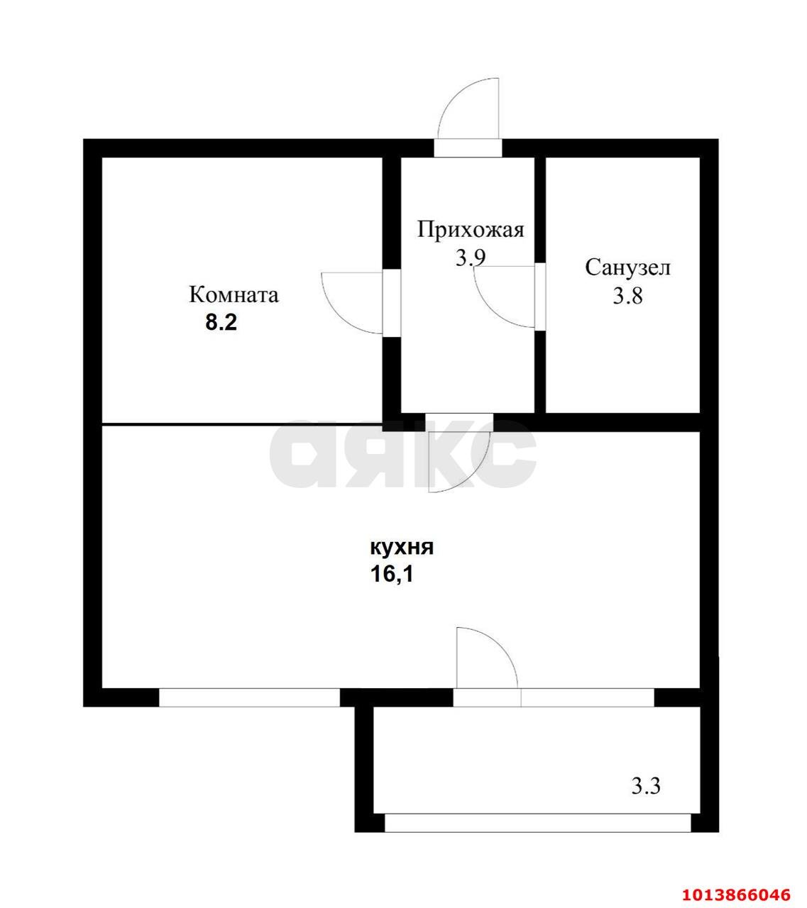 Фото №5: 1-комнатная квартира 32 м² - Краснодар, жилой комплекс Мирный, ул. им. Сорока А.М., 2