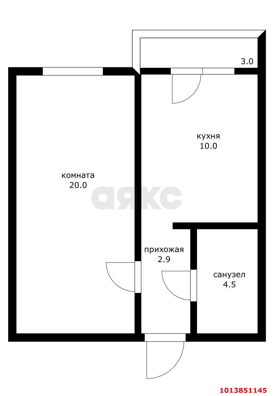 Фото №13: 1-комнатная квартира 40 м² - Краснодар, Восточно-Кругликовский, ул. Генерала Трошева, 39