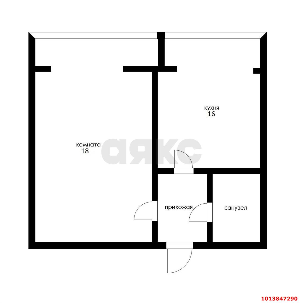 Фото №10: 1-комнатная квартира 41 м² - Яблоновский, ул. Тургеневское Шоссе, 1Дк1