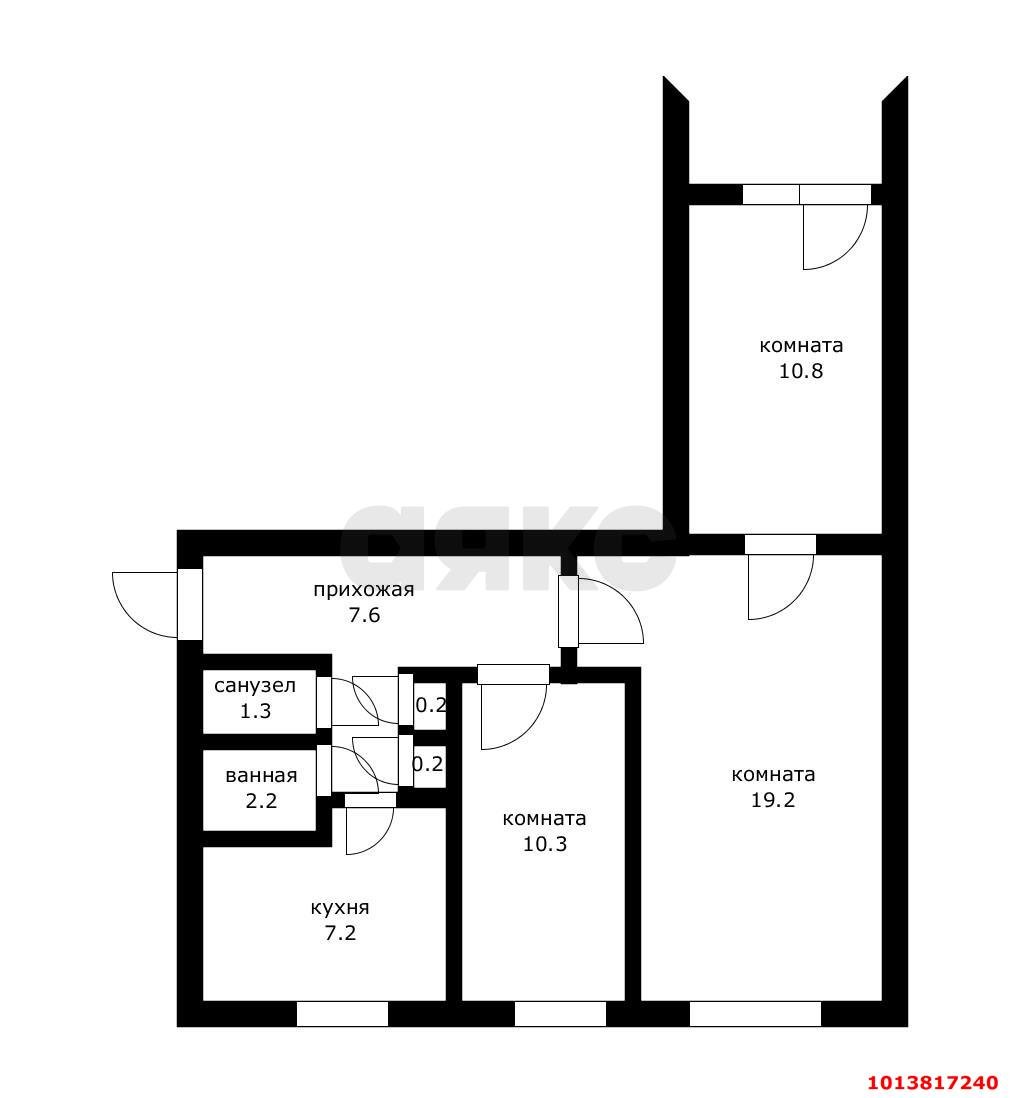 Фото №18: 3-комнатная квартира 61 м² - Краснодар, Фестивальный, ул. Атарбекова, 25