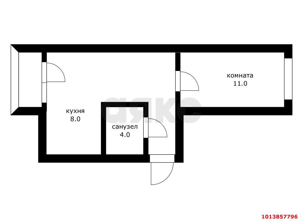 Фото №15: 2-комнатная квартира 46 м² - Краснодар, Фестивальный, ул. имени Тургенева, 107