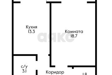 Фото №2: 1-комнатная квартира 40 м² - Краснодар, мкр. жилой комплекс Культурный, ул. Чайковского, 23/3