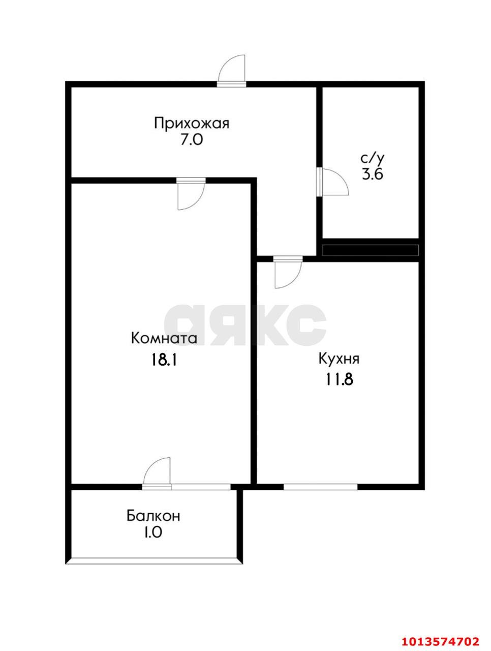 Фото №8: 1-комнатная квартира 43 м² - Краснодар, Гидростроителей, ул. Гидростроителей, 67