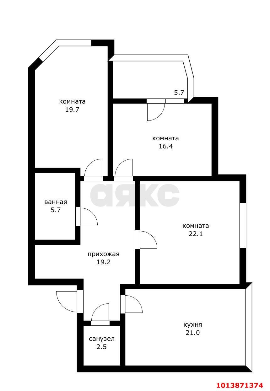 Фото №19: 3-комнатная квартира 107 м² - Краснодар, Солнечный, ул. Памяти Чернобыльцев, 8