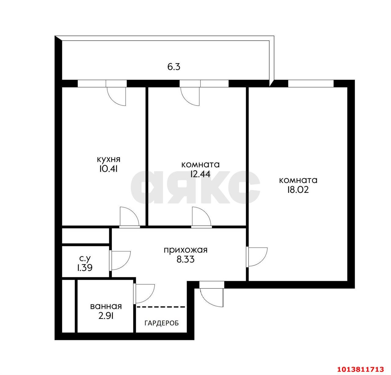 Фото №19: 2-комнатная квартира 60 м² - Краснодар, жилой комплекс Территория счастья, ул. Евгении Жигуленко, 3