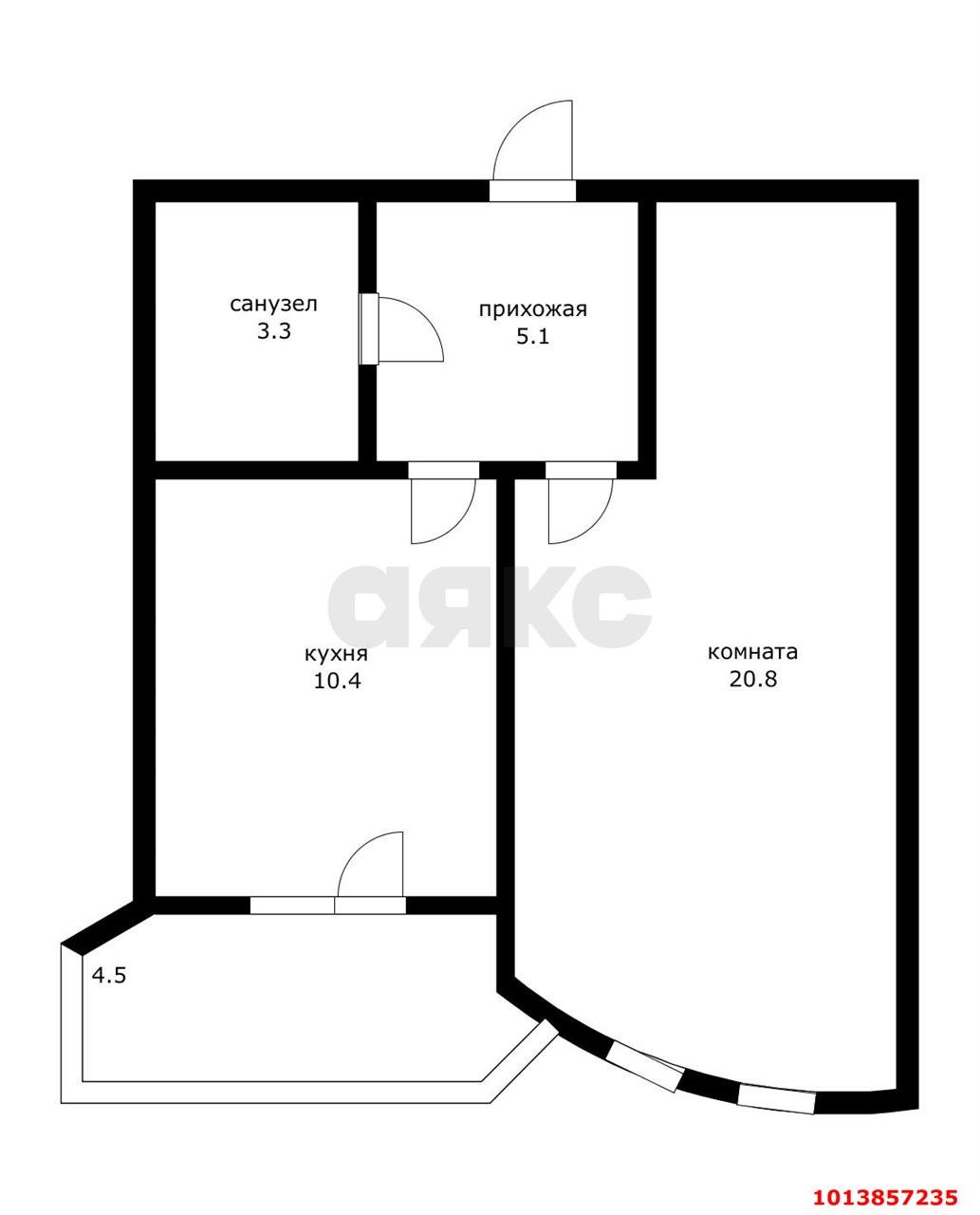 Фото №20: 1-комнатная квартира 42 м² - Краснодар, жилой комплекс Версаль, ул. Черниговская, 1