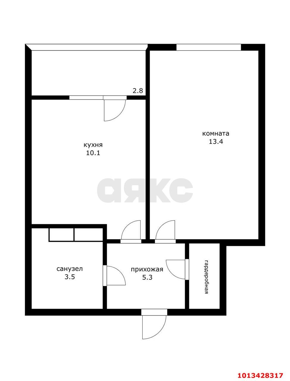 Фото №10: 1-комнатная квартира 32 м² - Краснодар, жилой комплекс Самолёт-3, 