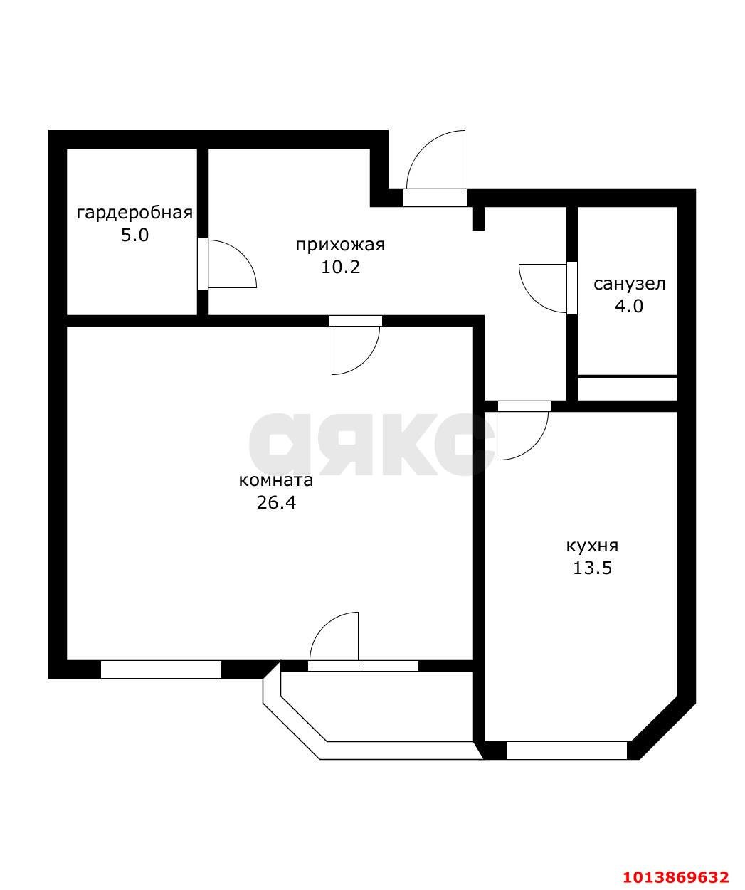 Фото №14: 1-комнатная квартира 60 м² - Краснодар, Центральный, ул. Кубанская Набережная, 58