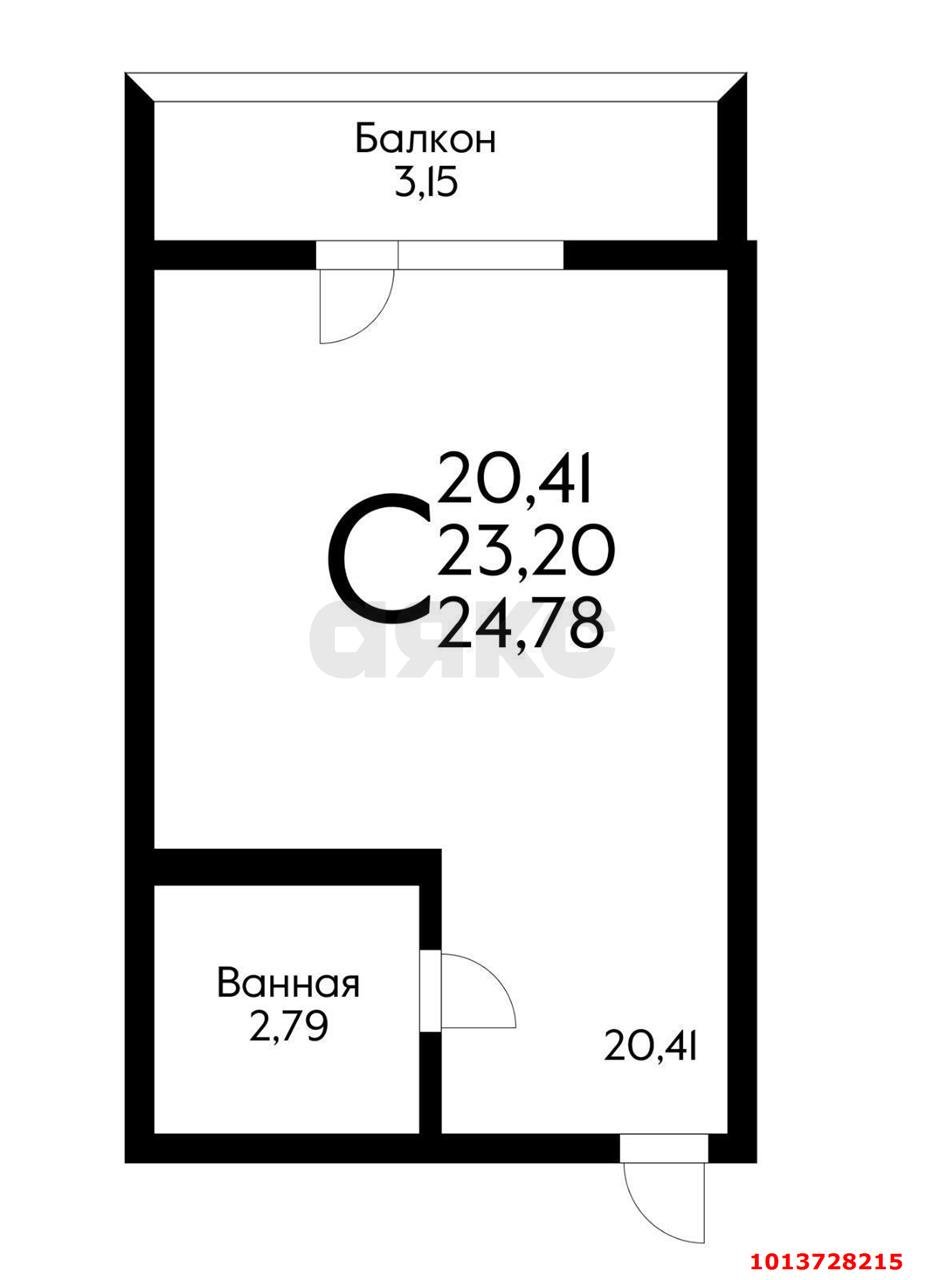 Фото №7: Студия 25 м² - Краснодар, Славянский, ул. Заполярная, 39к3