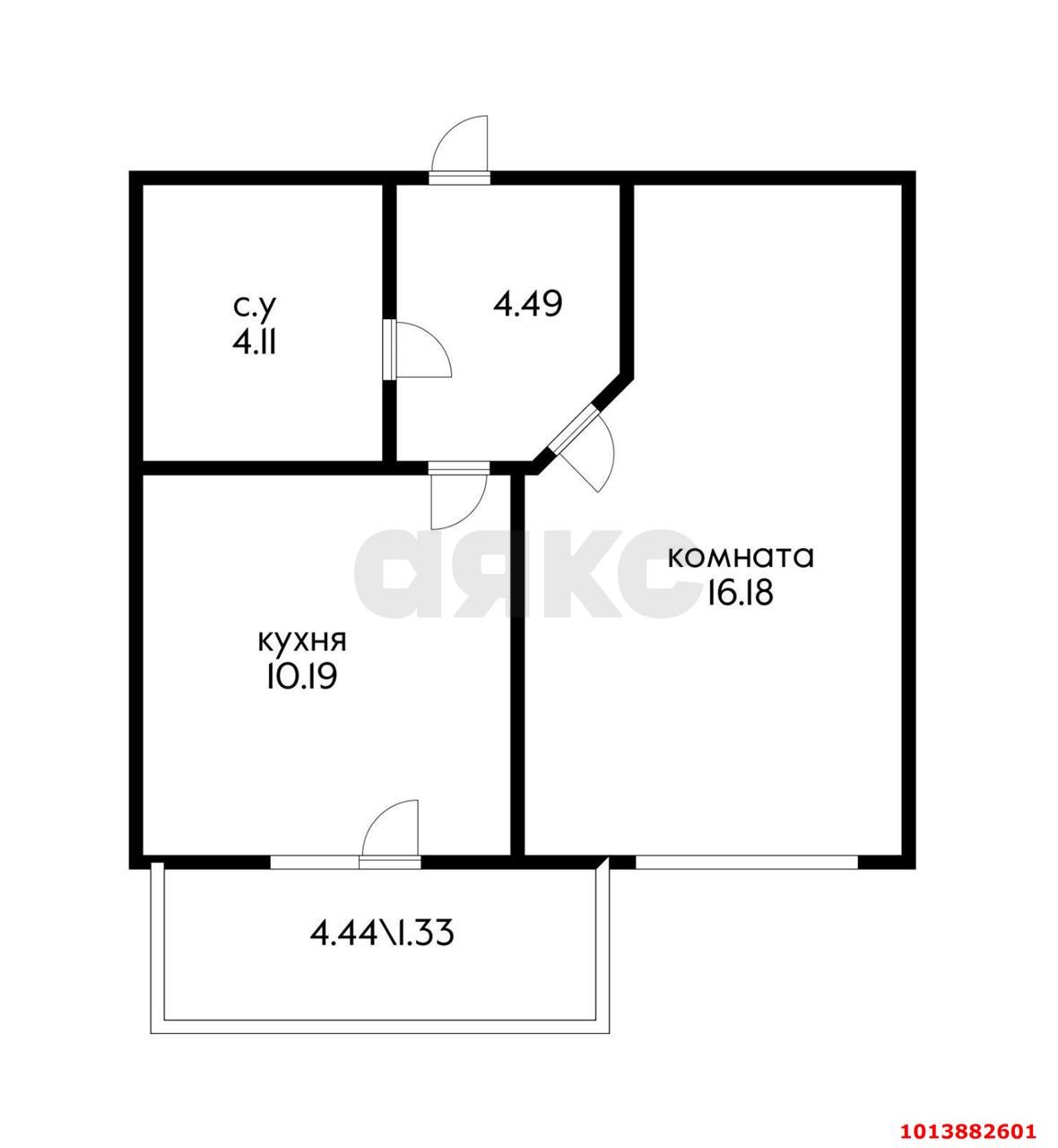 Фото №16: 1-комнатная квартира 34 м² - Краснодар, Светлоград, ул. Красных Партизан, 1/4к9