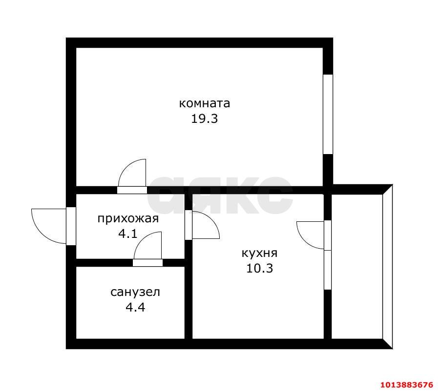 Фото №2: 1-комнатная квартира 38 м² - Краснодар, Репино, пр-д Репина, 34