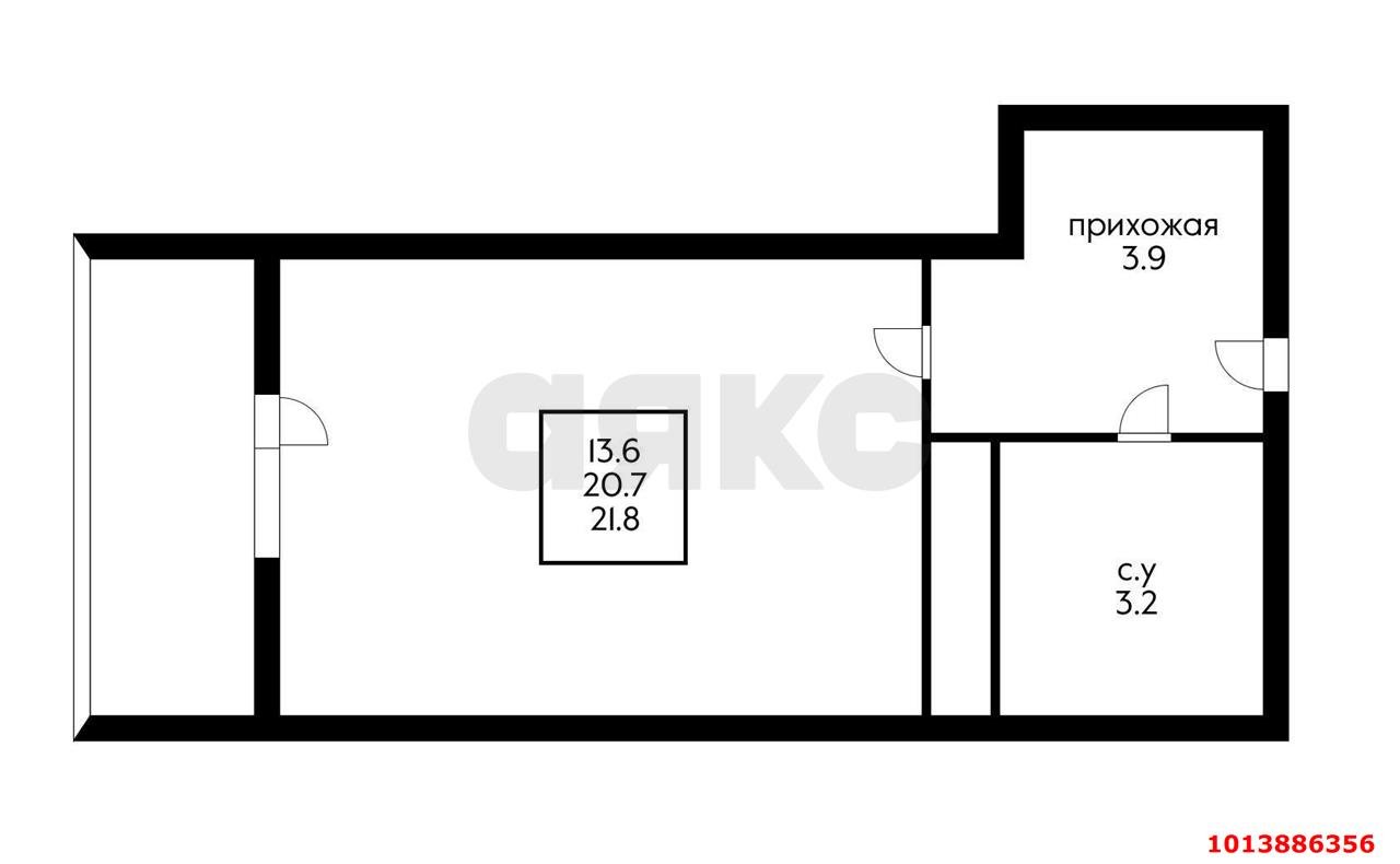 Фото №2: Студия 21 м² - Краснодар, Молодёжный, ул. Дубравная, 1