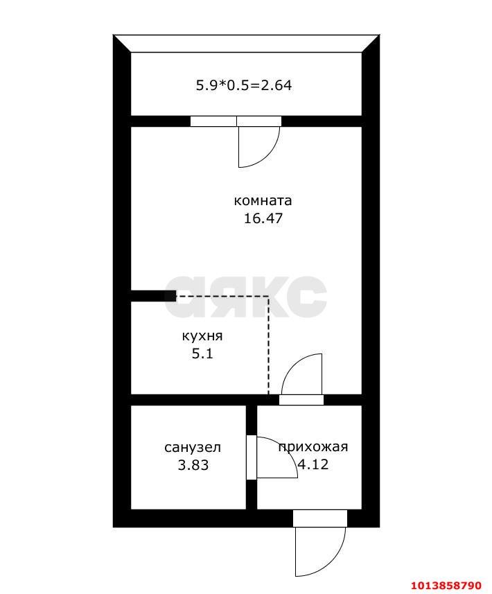 Фото №3: Студия 32 м² - Краснодар, жилой комплекс Территория Счастья, ул. Домбайская, 10