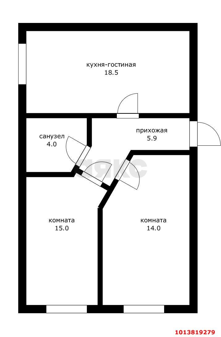 Фото №7: 2-комнатная квартира 54 м² - Краснодар, Прикубанский внутригородской округ, ул. Камчатская, 1