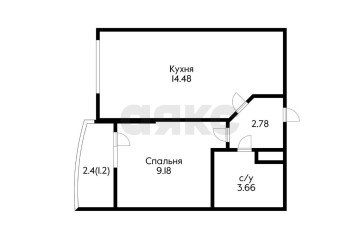 Фото №2: 1-комнатная квартира 31 м² - Краснодар, мкр. имени Петра Метальникова, ул. Петра Метальникова, 36