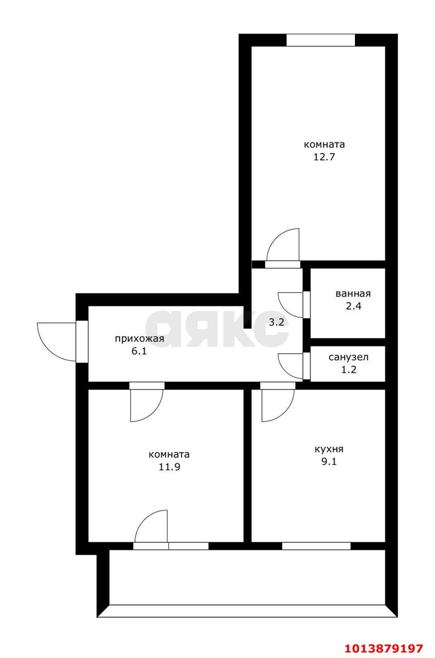 Фото №8: 2-комнатная квартира 50 м² - Берёзовый, Витаминкомбинат, ул. Ейское шоссе, 1/4