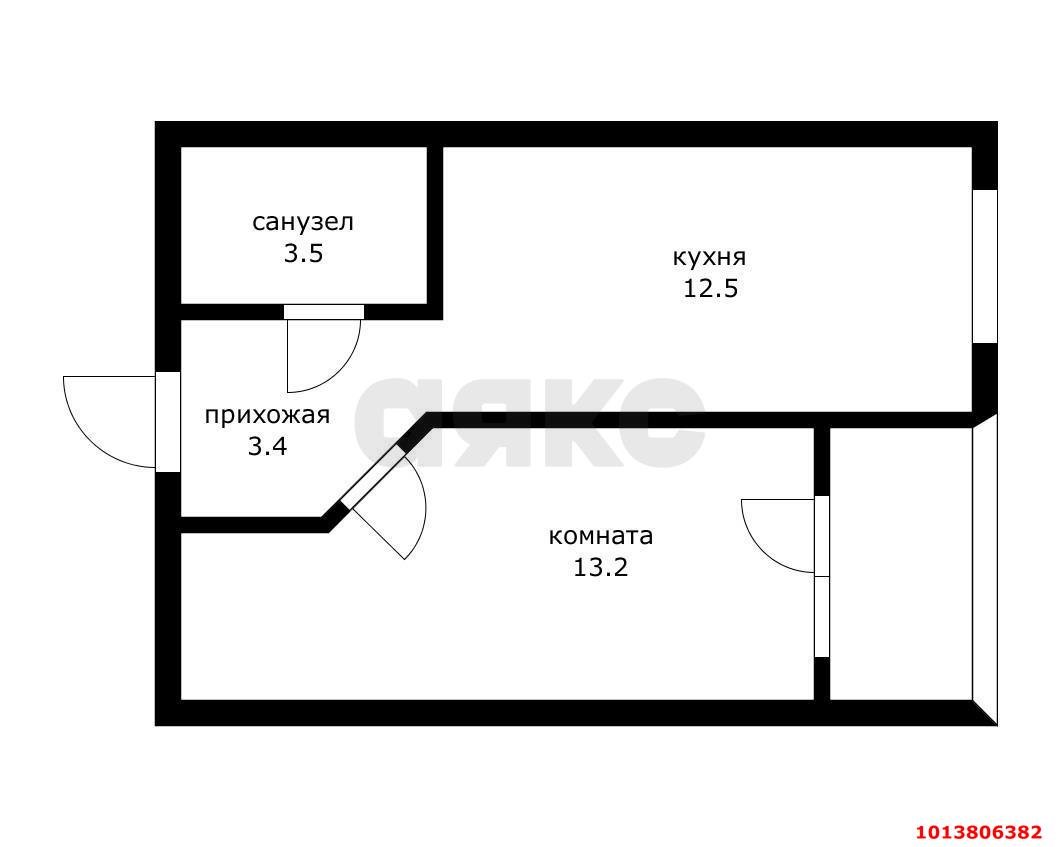 Фото №16: 1-комнатная квартира 36 м² - Российский, Прикубанский внутригородской округ, ул. имени В.М. Комарова, 30