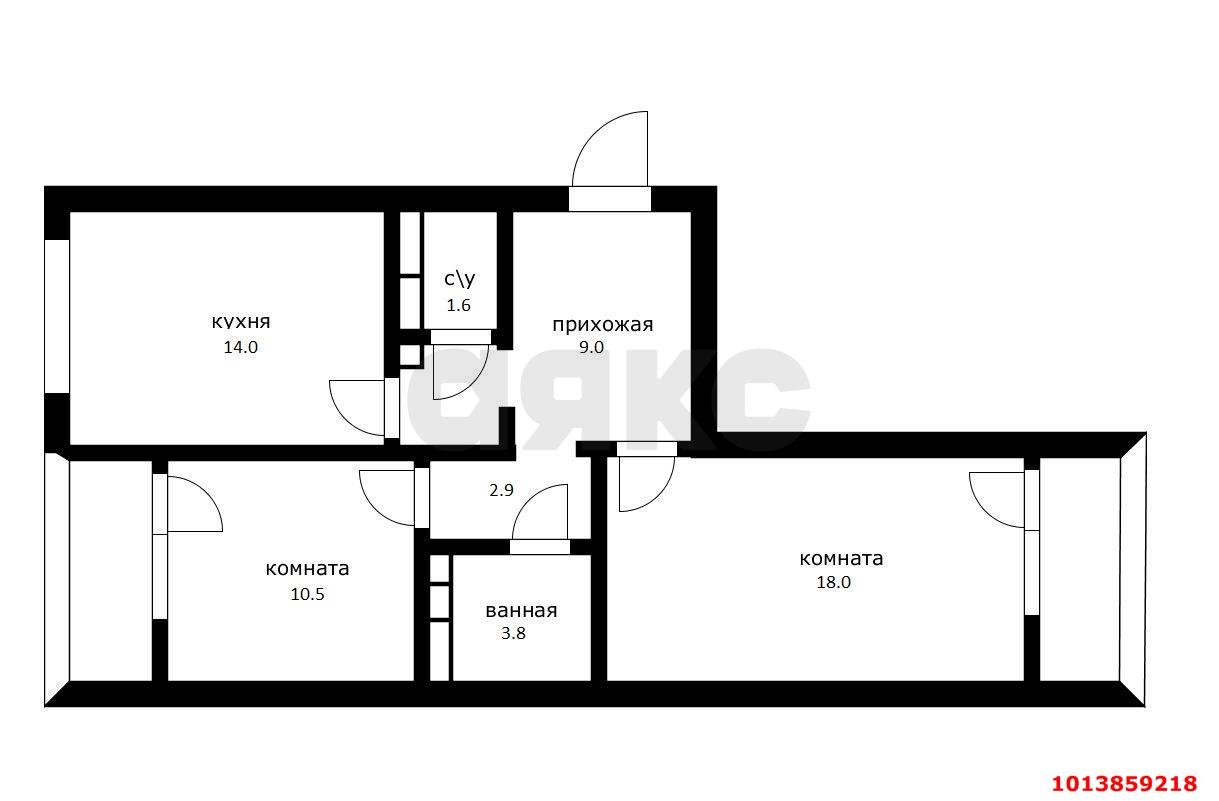 Фото №12: 2-комнатная квартира 67 м² - Краснодар, Восточно-Кругликовский, ул. Черкасская, 133