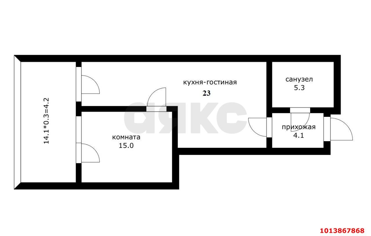 Фото №19: 1-комнатная квартира 61 м² - Краснодар, Центральный, ул. Чкалова, 8