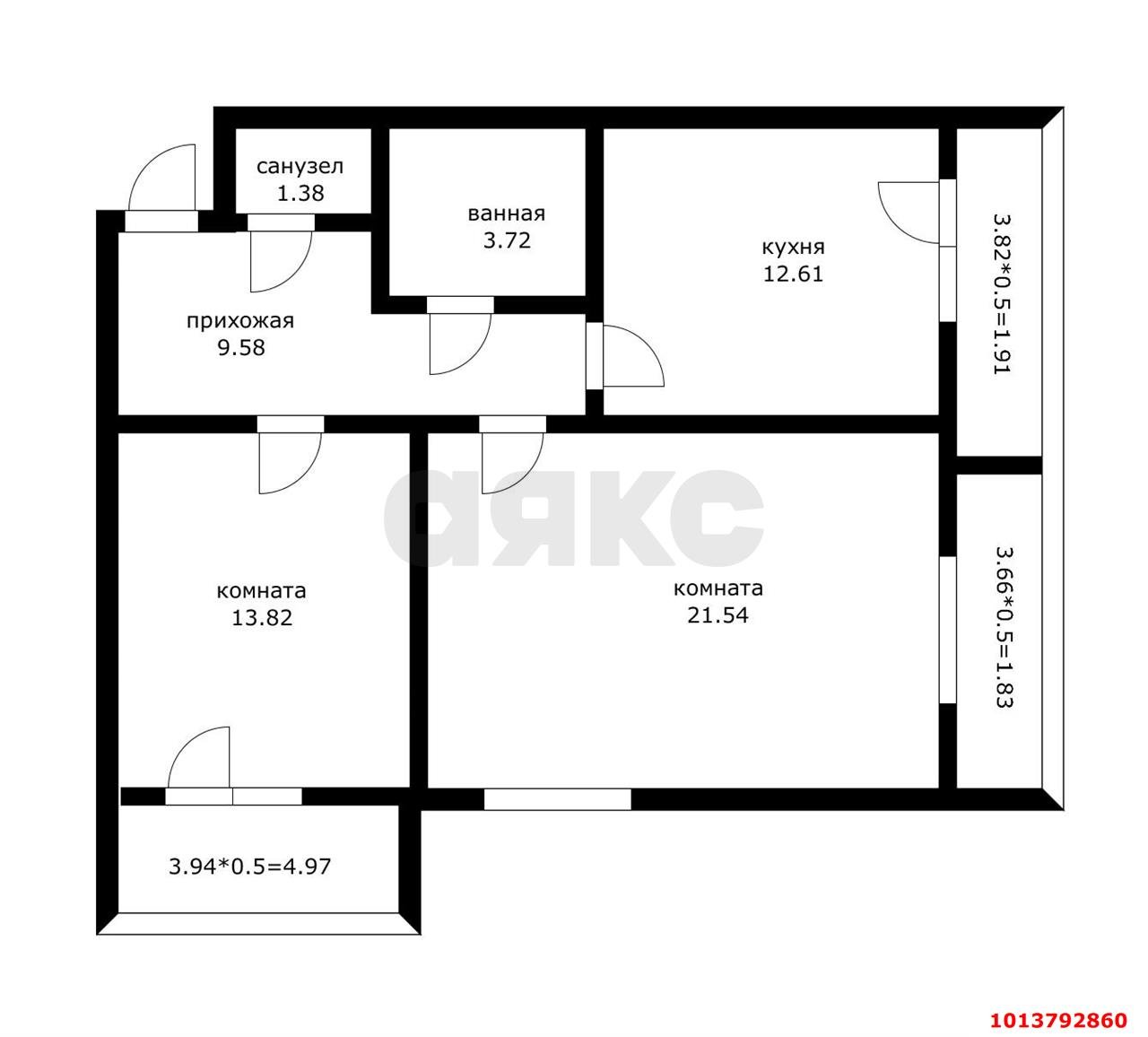 Фото №15: 2-комнатная квартира 61 м² - Краснодар, жилой комплекс Авиатор, ул. имени Валерия Гассия, 2