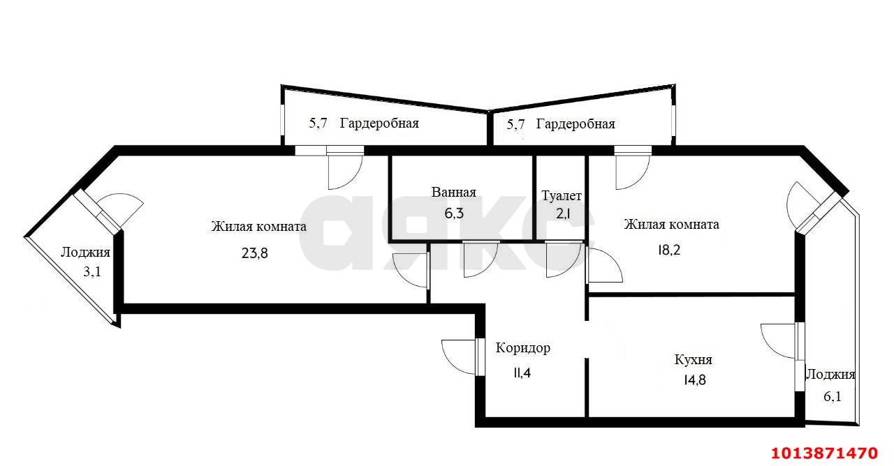 Фото №14: 2-комнатная квартира 97 м² - Краснодар, Пашковский, ул. Леонида Лаврова, 4