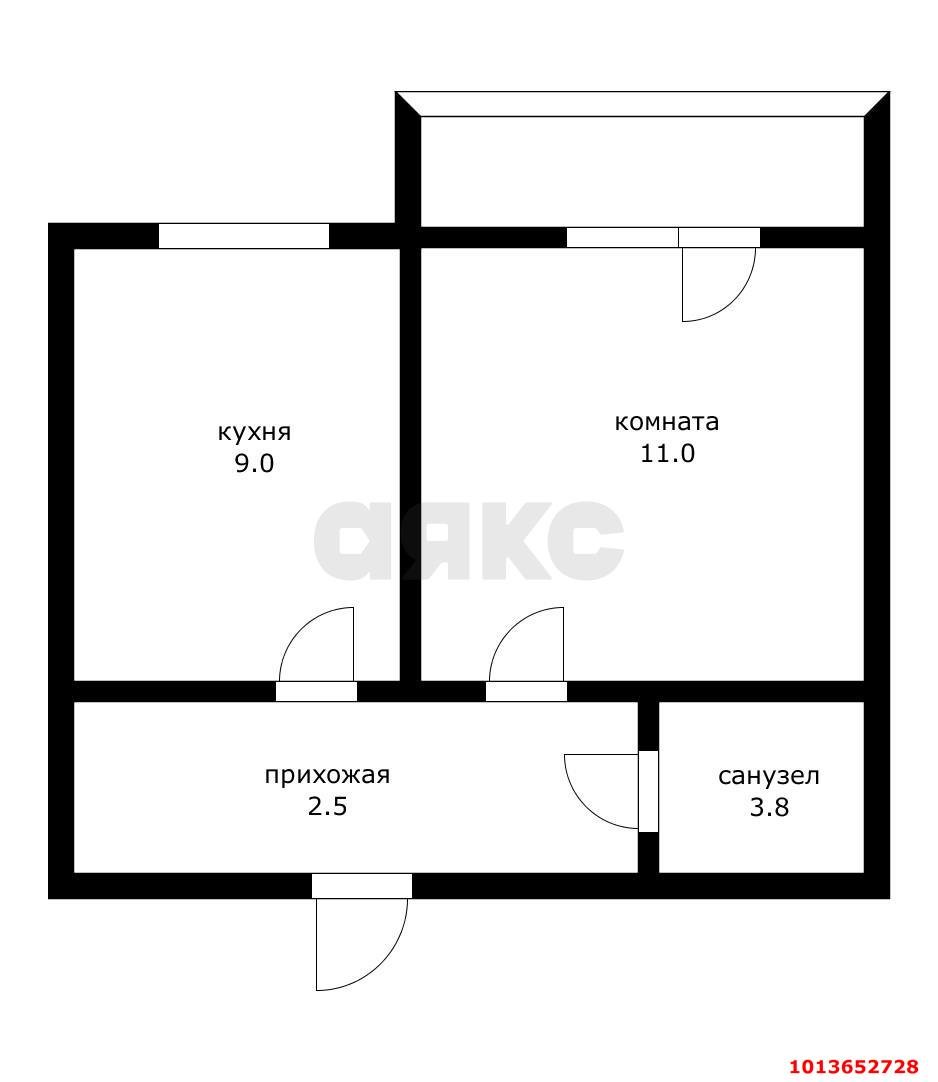 Фото №9: 1-комнатная квартира 29 м² - Яблоновский, ул. Гагарина, 161/3