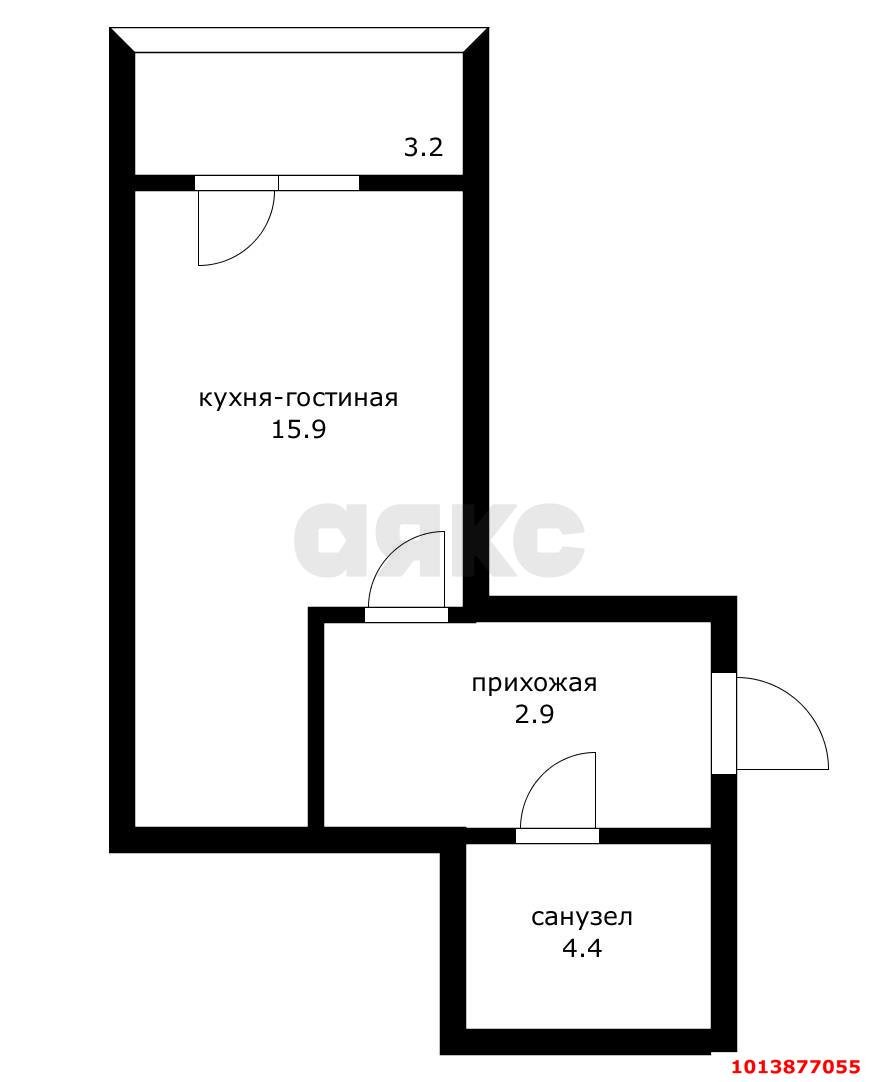 Фото №10: Студия 26 м² - Новая Адыгея, ул. Братьев Пченушай