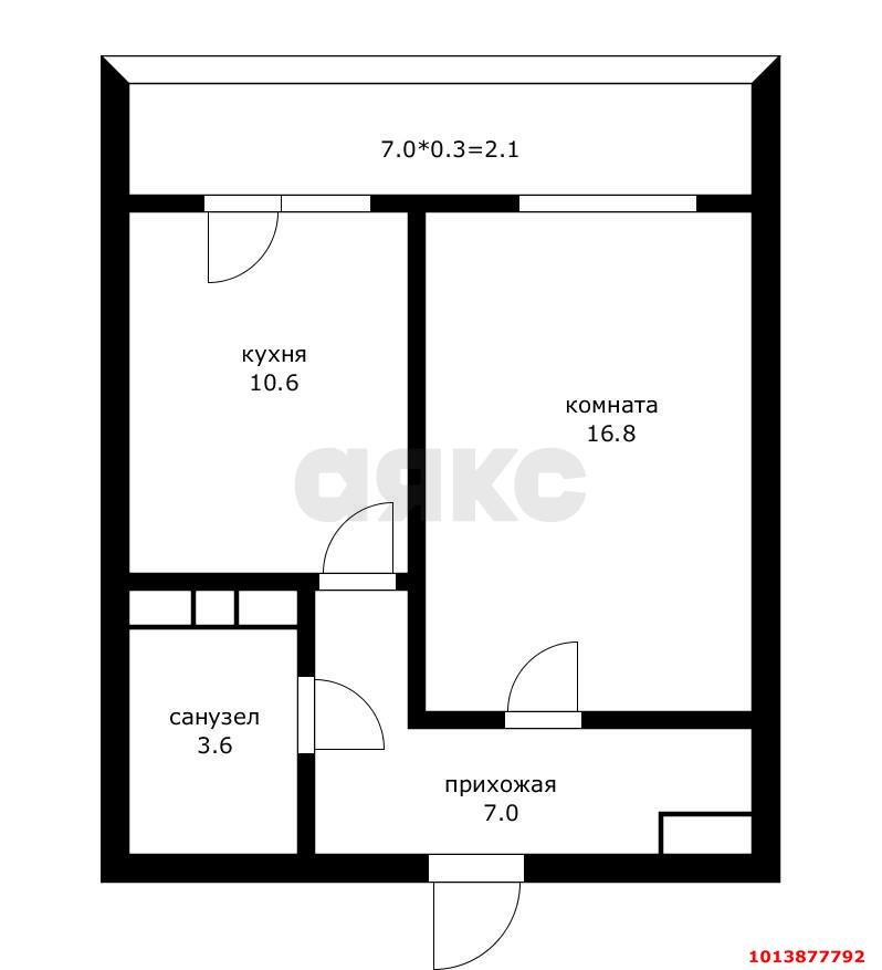 Фото №8: 1-комнатная квартира 38 м² - Краснодар, Восточно-Кругликовский, ул. Героя А.А. Аверкиева, 24