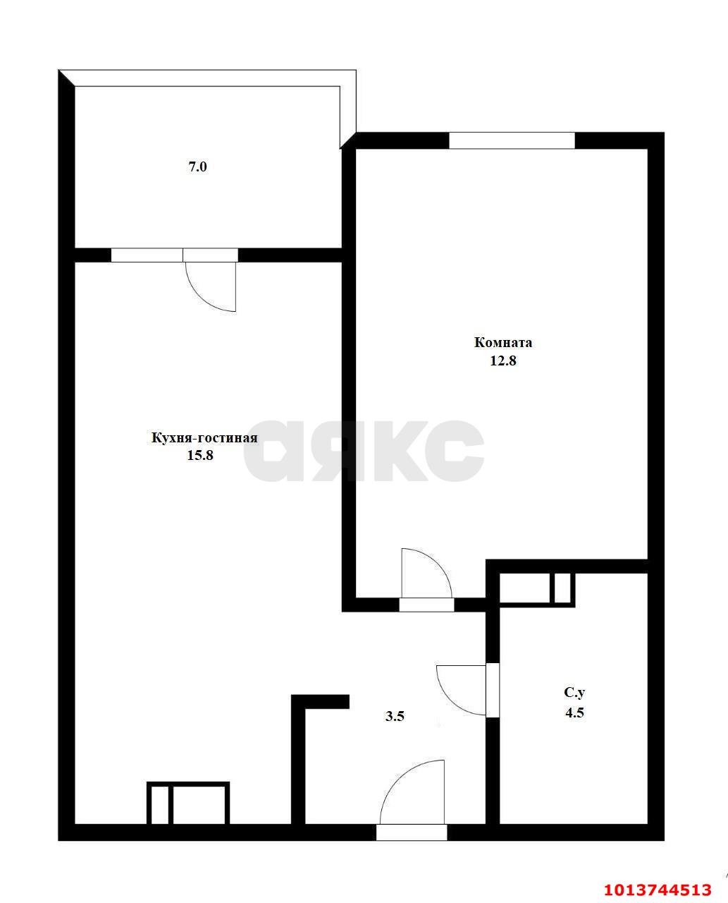 Фото №3: 1-комнатная квартира 36 м² - Краснодар, Любимово, 16