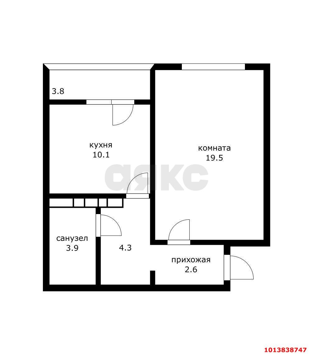 Фото №14: 1-комнатная квартира 40 м² - Краснодар, Молодёжный, ул. Дубравная, 13