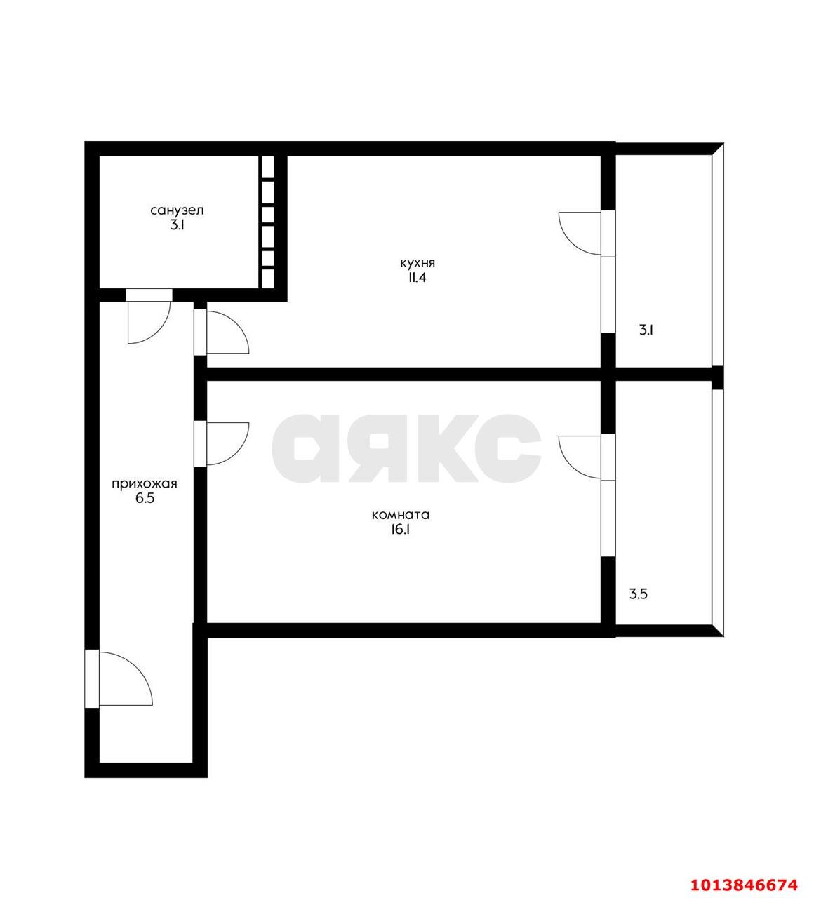 Фото №9: 1-комнатная квартира 40 м² - Краснодар, жилой комплекс Усадьба, ул. имени Валерия Вишневецкого, 11