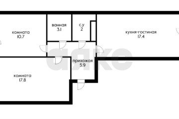 Фото №2: 2-комнатная квартира 63 м² - Краснодар, мкр. Парк Победы, ул. Героя Пешкова, 14