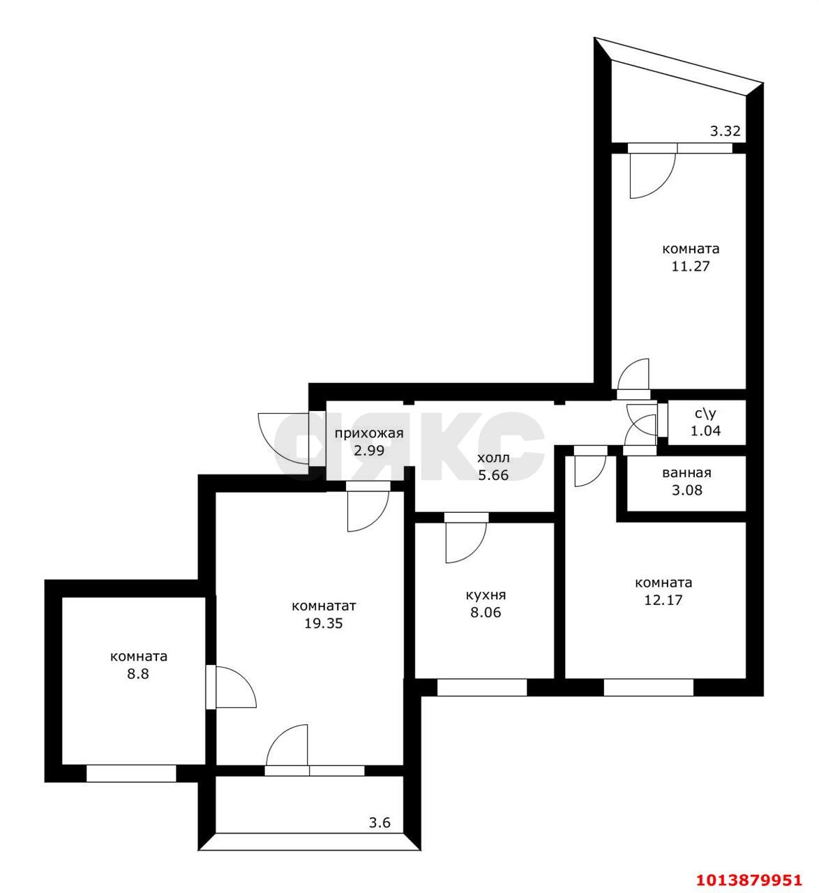 Фото №2: 3-комнатная квартира 80 м² - Краснодар, Авиагородок, ул. имени Дзержинского, 155/1