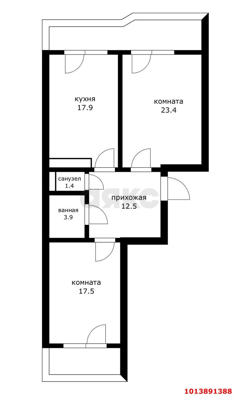 Фото №12: 2-комнатная квартира 90 м² - Краснодар, Центральный, ул. Промышленная, 19/2