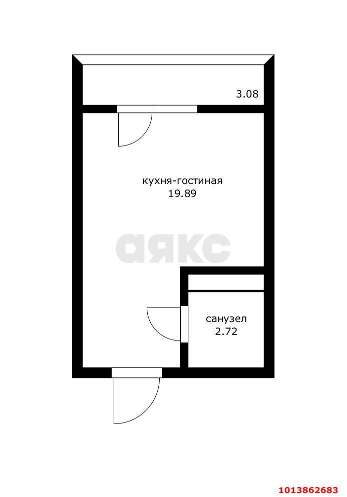 Фото №7: Студия 25 м² - Краснодар, Славянский, ул. Заполярная, 37к1