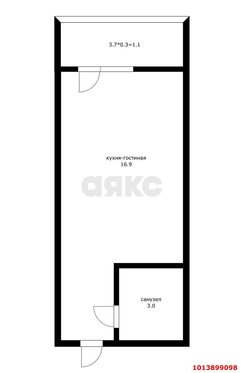 Фото №8: Студия 22 м² - Краснодар, жилой комплекс Радуга, ул. Евгении Жигуленко, 7