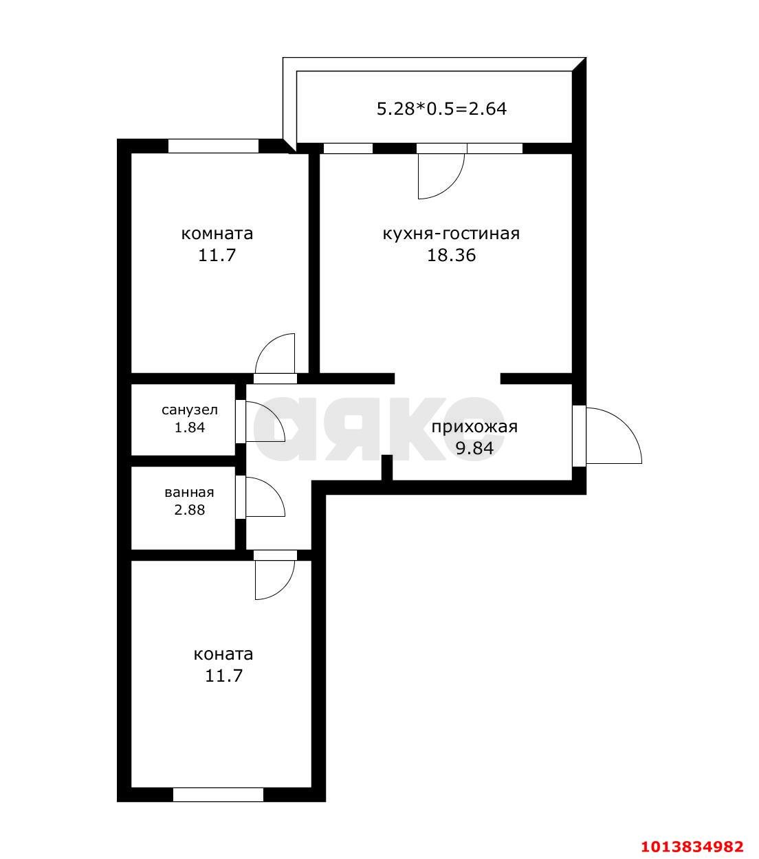 Фото №19: 2-комнатная квартира 57 м² - Краснодар, жилой комплекс Европа-Сити, ул. Карпатская, 5