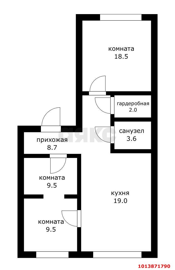 Фото №14: 3-комнатная квартира 70 м² - Краснодар, жилой комплекс Новелла, ул. Питерская, 40к5