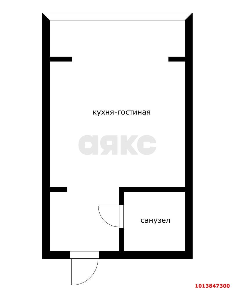 Фото №9: Студия 21 м² - Краснодар, Музыкальный, ул. имени Дунаевского И.И., 23А