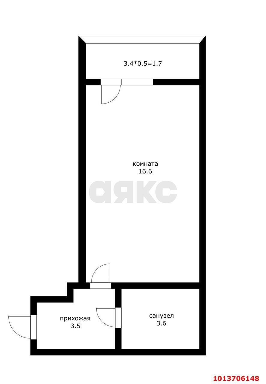 Фото №8: Студия 27 м² - Краснодар, Гидростроителей, ул. Гидростроителей, 59/2