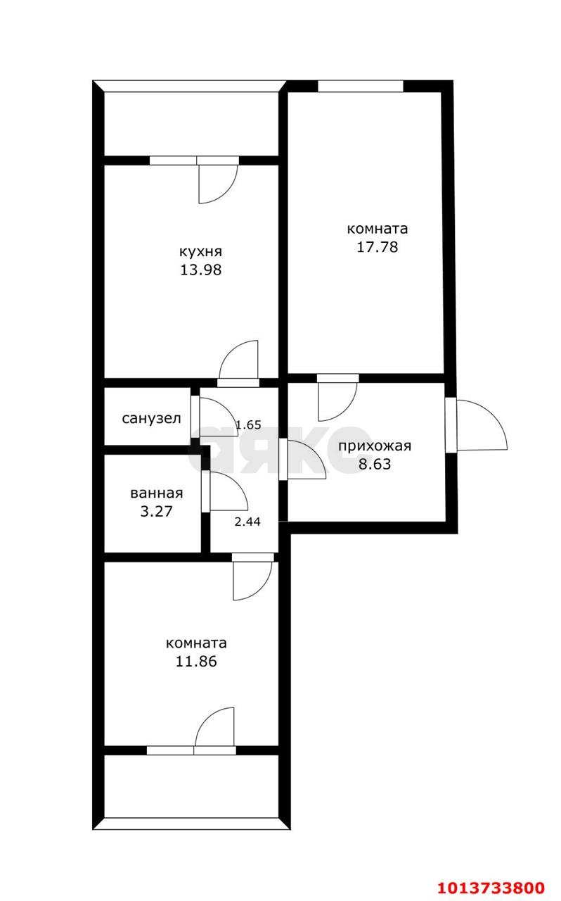 Фото №8: 3-комнатная квартира 61 м² - Лорис, Карасунский внутригородской округ, ул. Садовая, 32