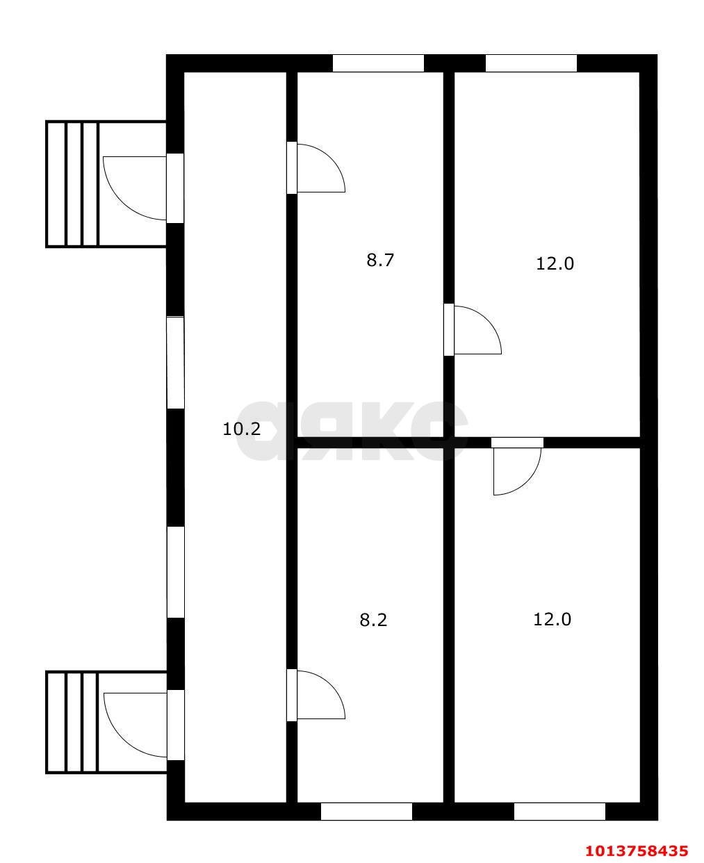 Фото №11: 3-комнатная квартира 51 м² - Краснодар, Хлопчато-бумажный Комбинат, ул. Бородина, 13