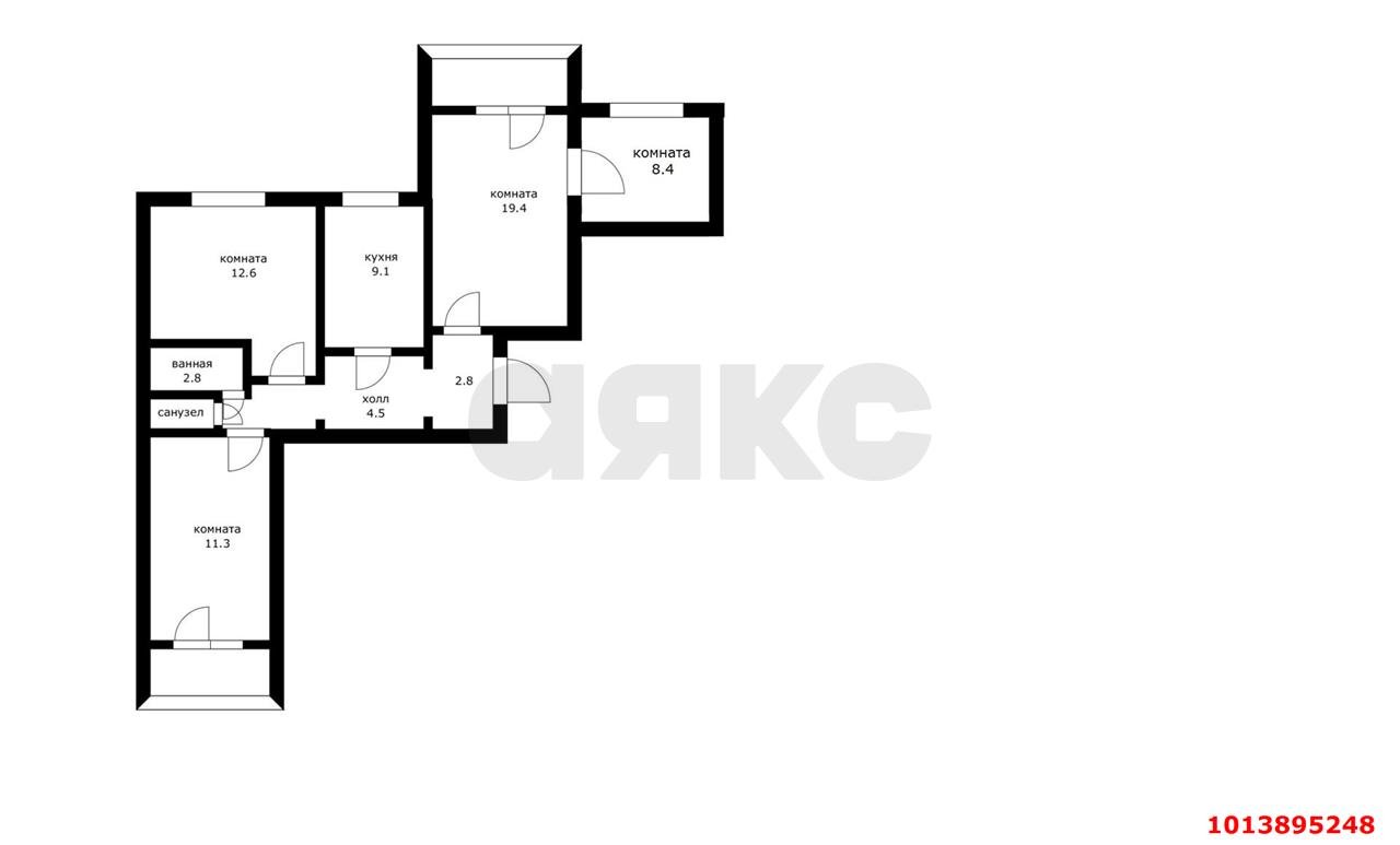 Фото №12: 4-комнатная квартира 80 м² - Краснодар, Гидростроителей, ул. Игнатова, 18