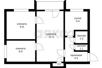 Фото №2: 3-комнатная квартира 51 м² - Краснодар, мкр. Завод Измерительных Приборов, ул. Зиповская, 17