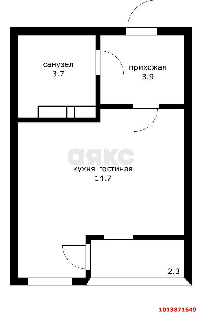 Фото №6: Студия 23 м² - Краснодар, жилой комплекс Самолёт, ул. Западный Обход, 39/2