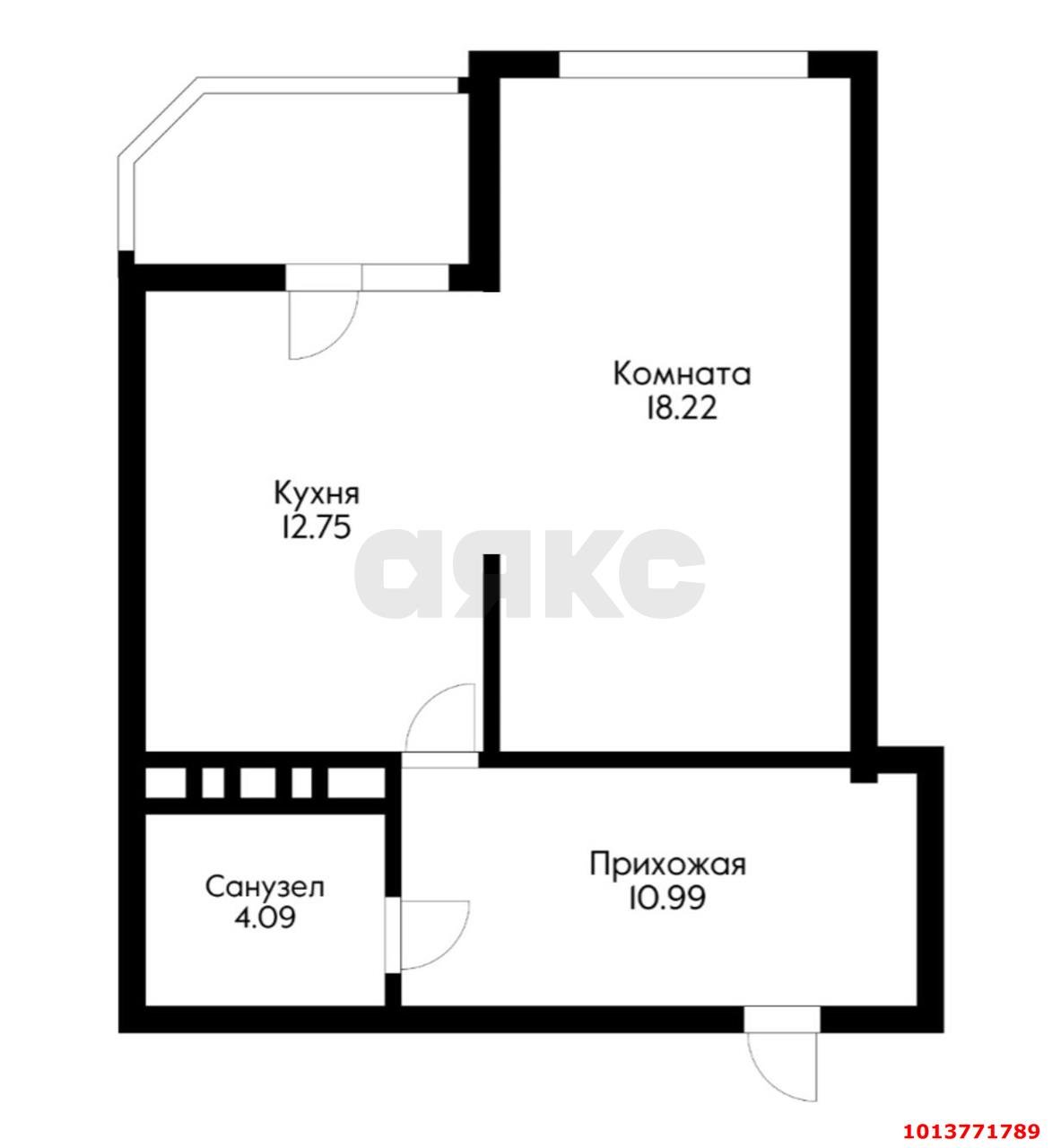 Фото №12: 1-комнатная квартира 46 м² - Краснодар, жилой комплекс Черёмушки, ул. Кубанская, 47