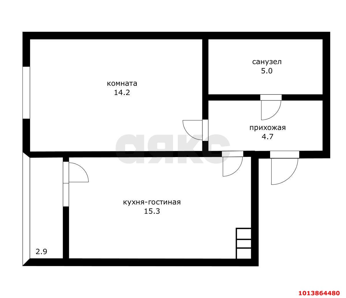 Фото №11: 1-комнатная квартира 40 м² - Краснодар, жилой комплекс Самолёт, ул. Западный Обход, 39/2