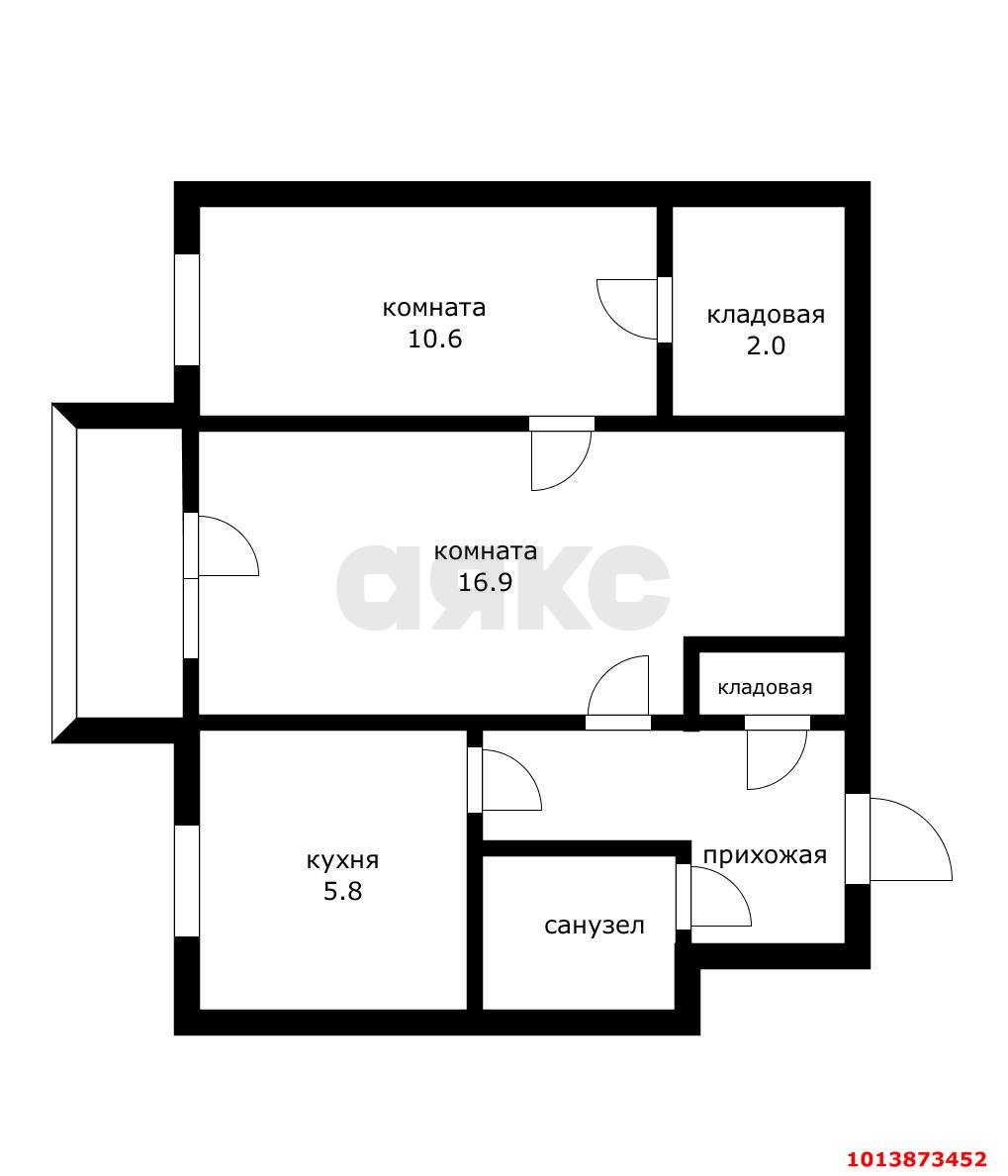 Фото №8: 2-комнатная квартира 43 м² - Краснодар, Западный внутригородской округ, ул. Офицерская, 43